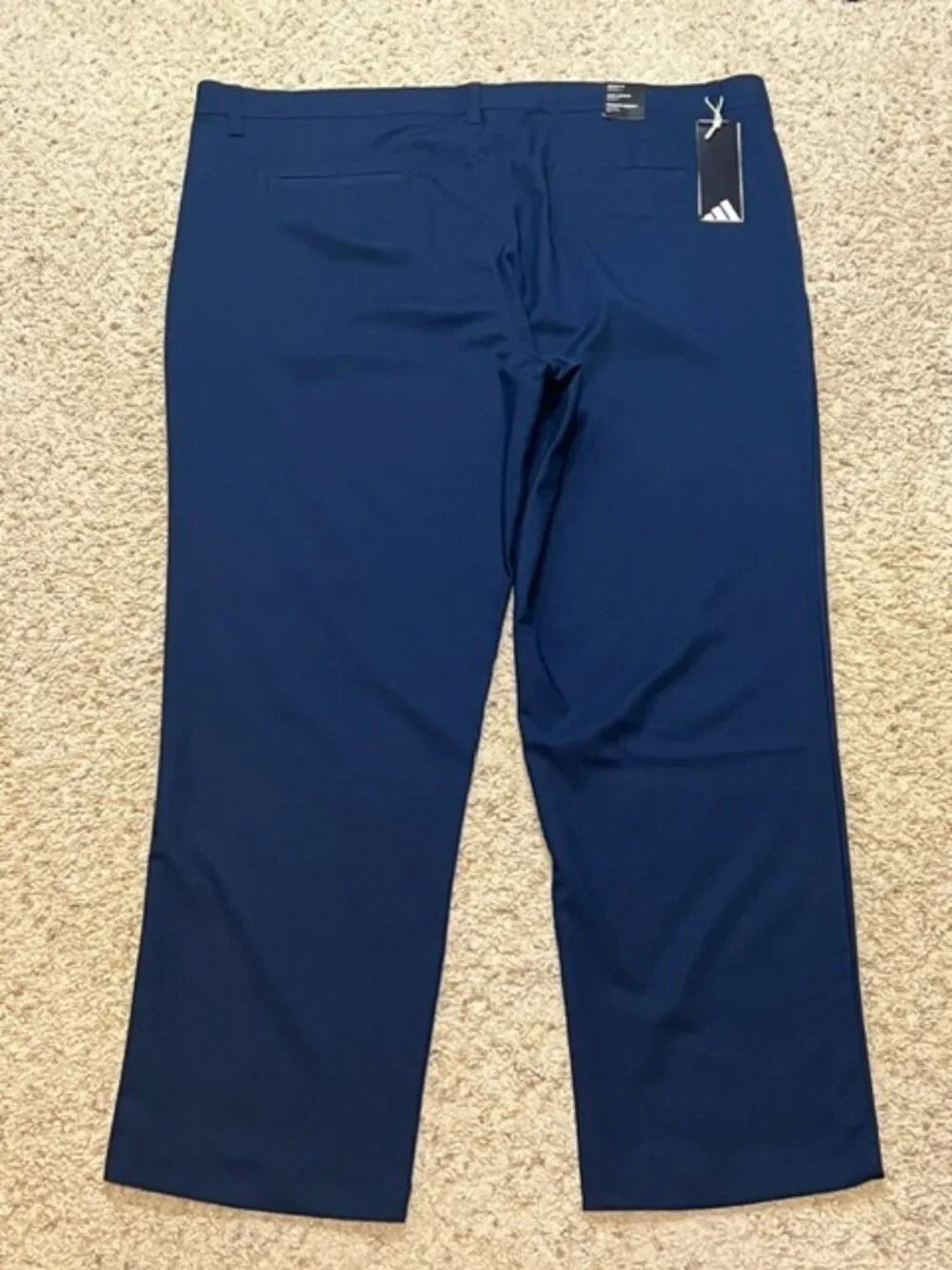 Adidas Men Navy Blue Adi Golf Pants Size 42 x 32 Brand New NWT Reg Fit Straight